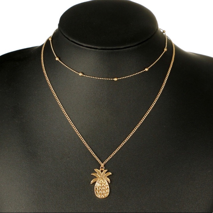 Gold Multilayer Pineapple Necklace Gold Multilayer Pineapple Necklace